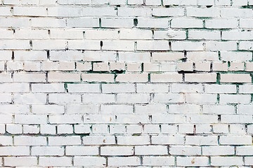 Image showing Vintage white background brickwall
