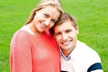 Image showing Close up shot of gorgeous young love couple