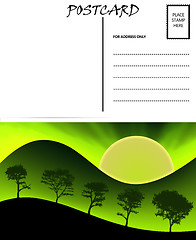 Image showing Empty Blank Postcard Template Nature Image 