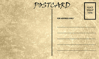 Image showing Vintage Empty Blank Postcard Template