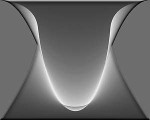 Image showing Light Burning from Curved Abstract 3D Shape