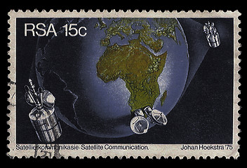 Image showing South Africa Postage Stamp Satellite Communication 1975