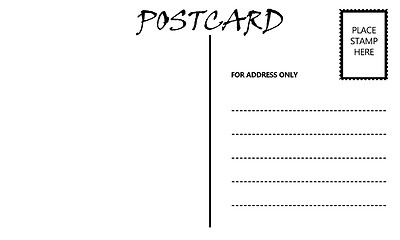 Image showing Empty Blank Postcard Template