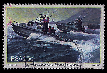 Image showing South Africa Postage Stamp Harbour Patrol Boats 1982