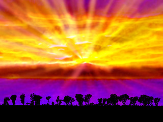 Image showing Abstract Fantasy Sunset 