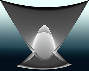 Image showing Light Burning from Abstract 3D Egg Shape