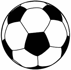 Image showing Soccer Ball Silhouette Isolation 