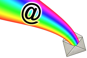 Image showing 3D E-Mail Sign from Envelope