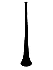 Image showing Vuvuzela Horn Silhouette Isolation 