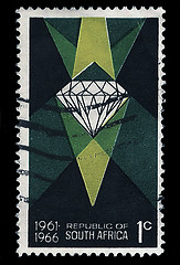 Image showing South Africa Postage Stamp Diamond 5 Years Republic 1966