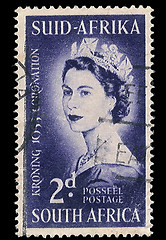 Image showing South Africa Postage Stamp Coronation 1953