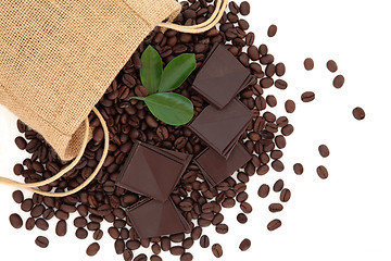 Image showing  Chocolate and Coffee Beans