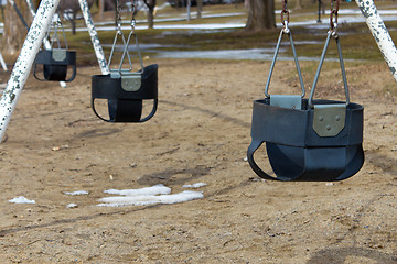 Image showing Swing set on the playground