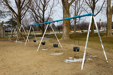 Image showing Swing set on the playground