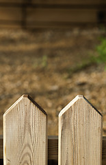 Image showing Decorative fence in garden