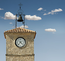 Image showing Antique clock on a building