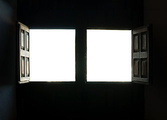 Image showing Window view white isolated.