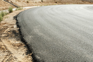 Image showing New asphalt highway road. 