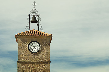 Image showing Antique clock on a building