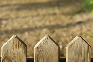 Image showing Decorative fence in garden