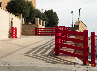 Image showing Running of the Bulls fences 