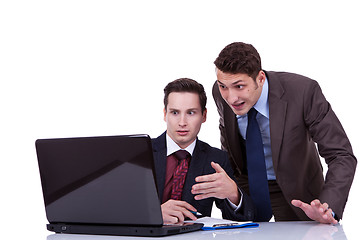 Image showing two shocked business men