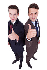 Image showing two winning young business  men