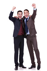 Image showing two business men winning 