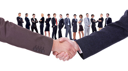 Image showing handshakeof two businessmen 