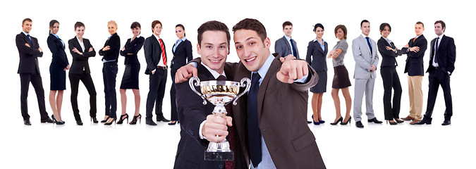 Image showing winning businessteam 