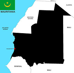Image showing mauritania map