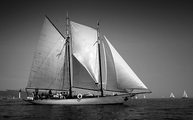 Image showing classic sailing yacht