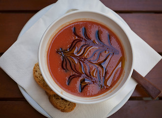 Image showing Spanish gazpacho soup