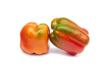 Image showing Two sweet pepper on white