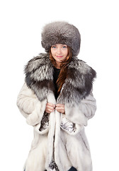 Image showing Sexy woman wearing winter fur