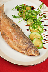 Image showing Fried peled fish