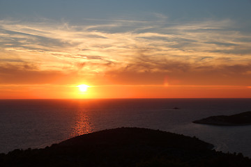 Image showing Sunset in Croatia