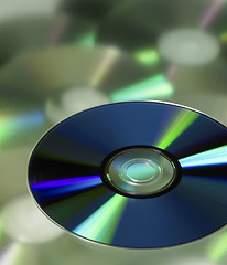 Image showing DVD in blurred background