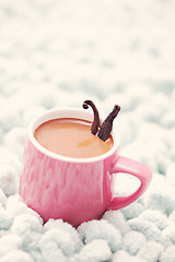 Image showing hot chocolate with vanilla