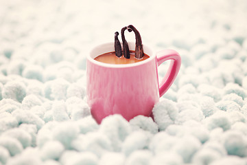 Image showing hot chocolate with vanilla