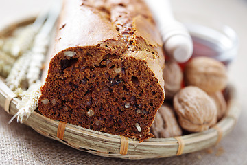 Image showing walnut and honey bread