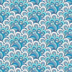 Image showing White-blue-gray seamless pattern