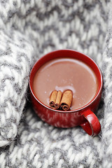 Image showing hot chocolate with cinnamon