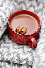 Image showing hot chocolate with cinnamon