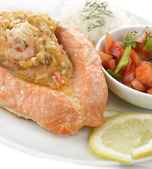 Image showing Stuffed Salmon