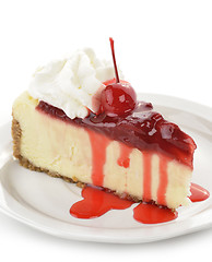 Image showing Cherry And Strawberry Cheesecake