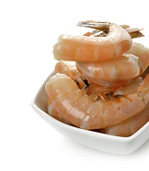 Image showing Fresh Shrimps And Lemon