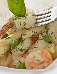 Image showing Pasta With Shrimps