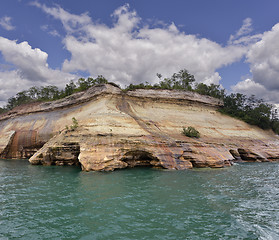 Image showing Colorful Huge Cliff And Sky 