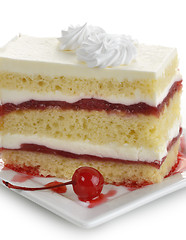 Image showing Strawberry Cake Slice